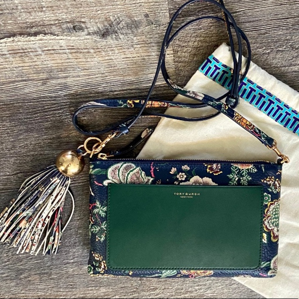 Tory Burch navy floral crossbody